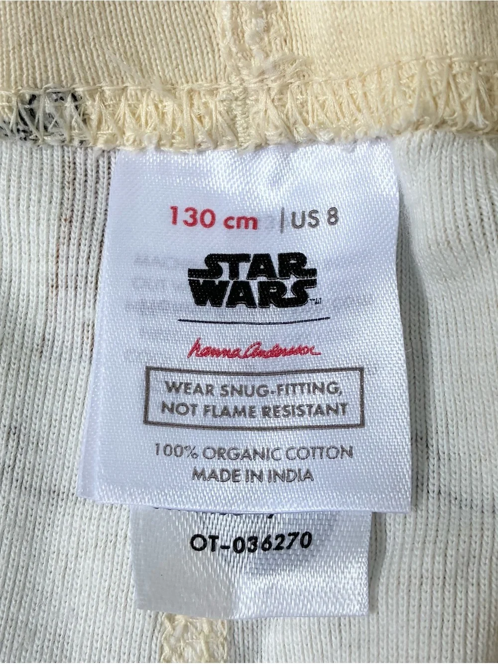 Hanna Andersson x Star Wars Christmas Pajamas (Cream/Multi) Size 8